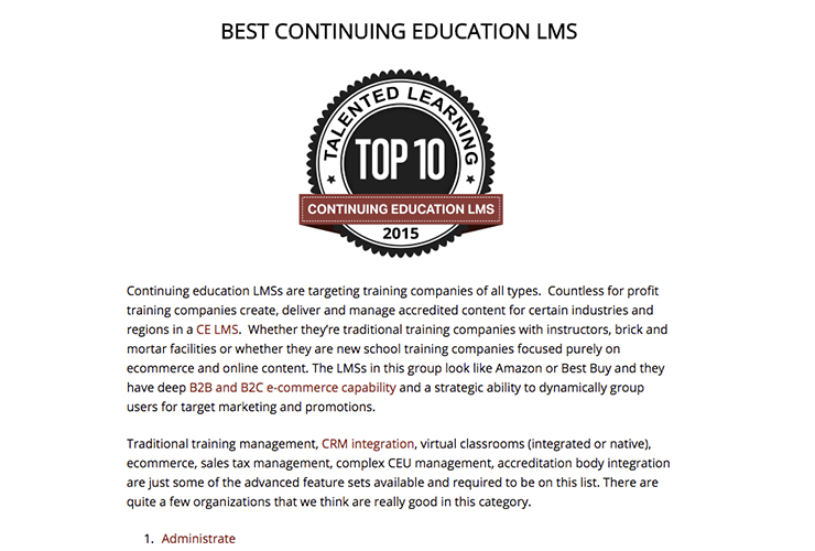 2015 Talented Learning LMS Vendor Award Recipients - Talented Learning Google Chrome, Today at 16.02.00