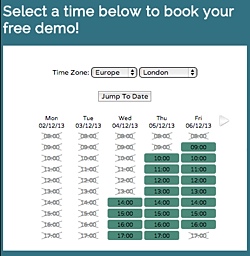 Screenshot of Youcanbookme Screenshot of how youcanbookme helps you take appointments straight into your calendar